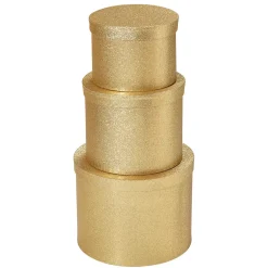 Cajas De Cartón De Regalo Oro, 3 Piezas