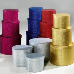 Cajas De Cartón De Regalo Oro, 3 Piezas