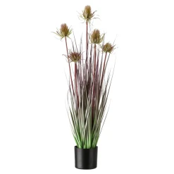 Cardo Césped Artificial En Maceta Negra 69 Cm