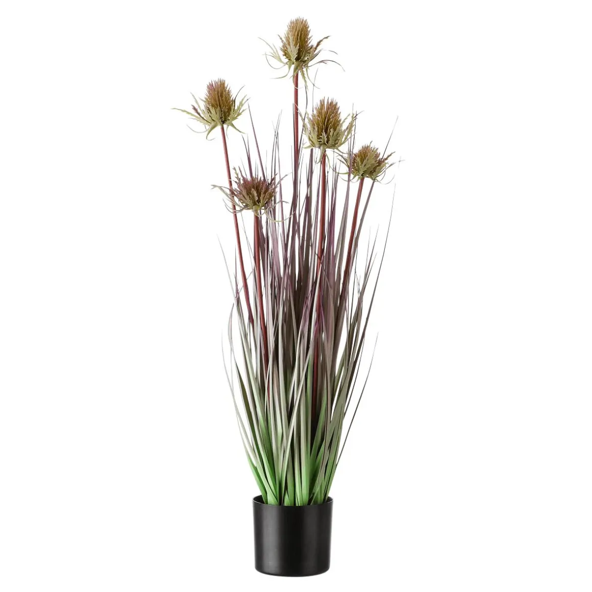 Cardo Césped Artificial En Maceta Negra 69 Cm