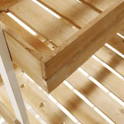 Carro De Exposición De Madera De 2 Niveles