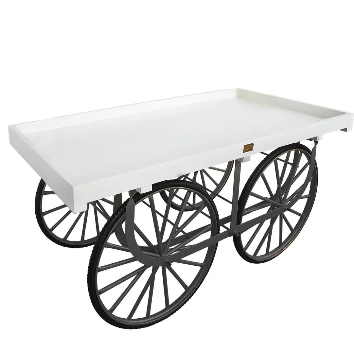 Carro De Mercado Blanco Con Base Negra