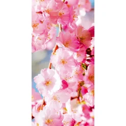 Cartel De Tela Ignífuga "flores De Cerezo Rosa" De Tela De Bandera 100 X 200 Cm