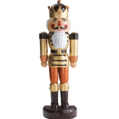 Cascanueces Rey Semiplástico 185 Cm, Oro-marrón