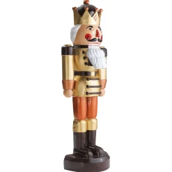 Cascanueces Rey Semiplástico 185 Cm, Oro-marrón