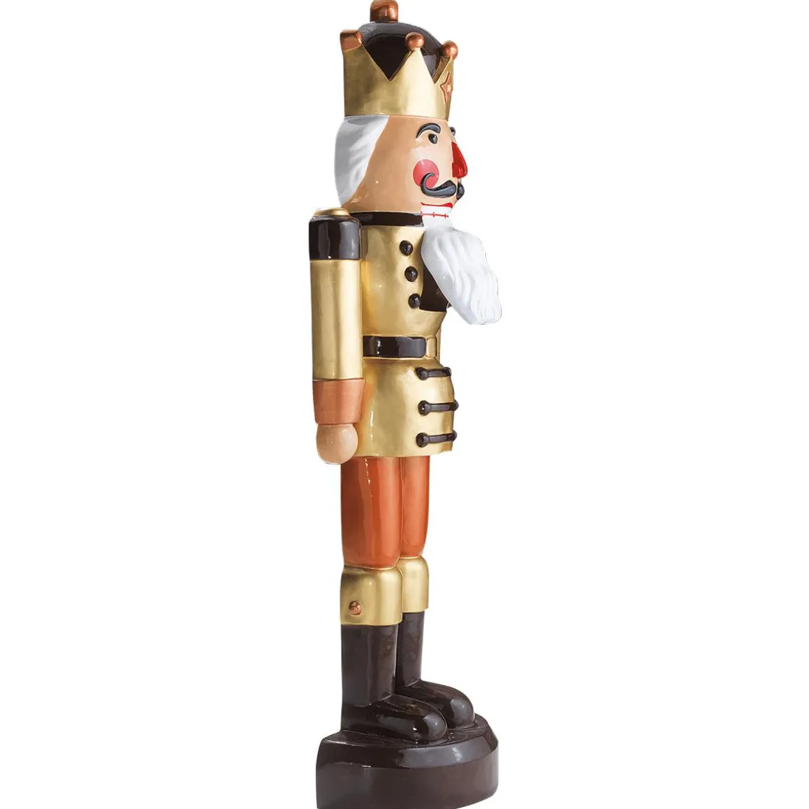 Cascanueces Rey Semiplástico 185 Cm, Oro-marrón