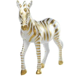 Cebra Decorativa Longitud 190 Cm, Blanco/oro