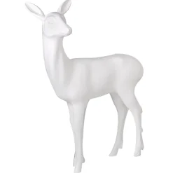 Ciervo Deco De Pie 115 Cm De Altura, Blanco