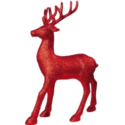 Ciervo Decorativo Rojo, Altura 31 Cm