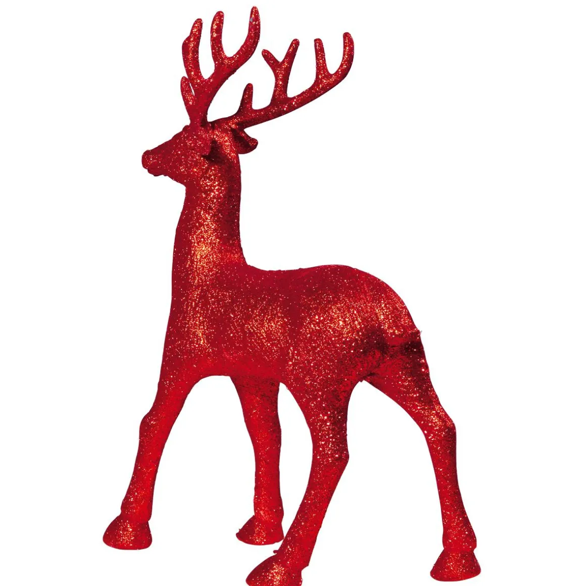 Ciervo Decorativo Rojo, Altura 31 Cm
