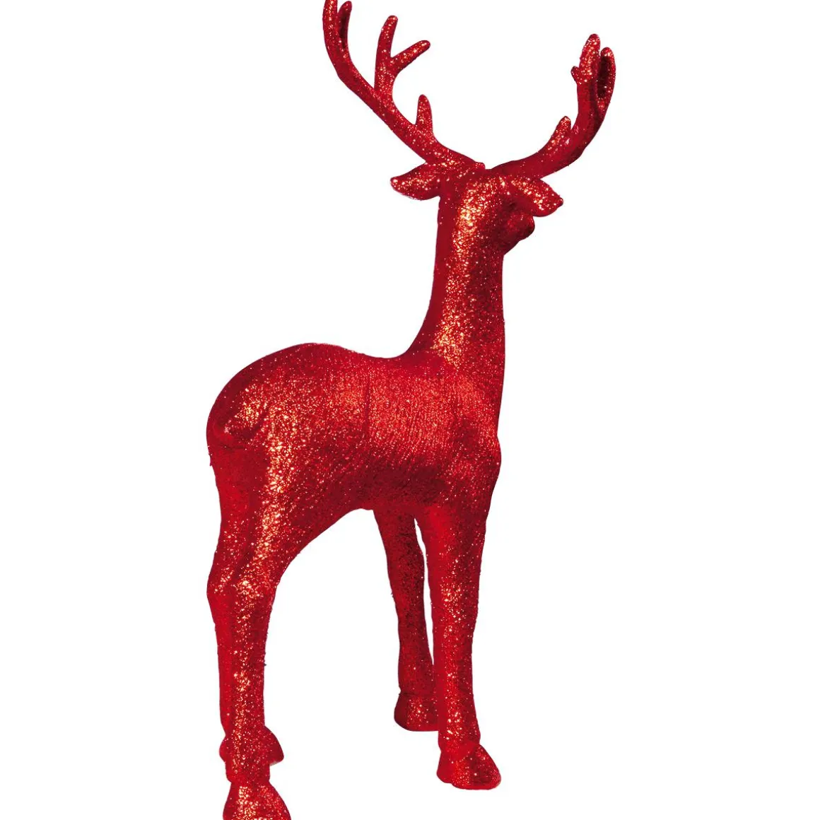 Ciervo Decorativo Rojo, Altura 31 Cm