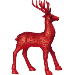 Ciervo Decorativo Rojo, Altura 31 Cm