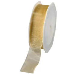 Cinta De Chifón, Anchura 25 Mm, Oro