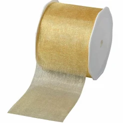 Cinta De Chifón, Anchura De 70 Mm, Color Dorado