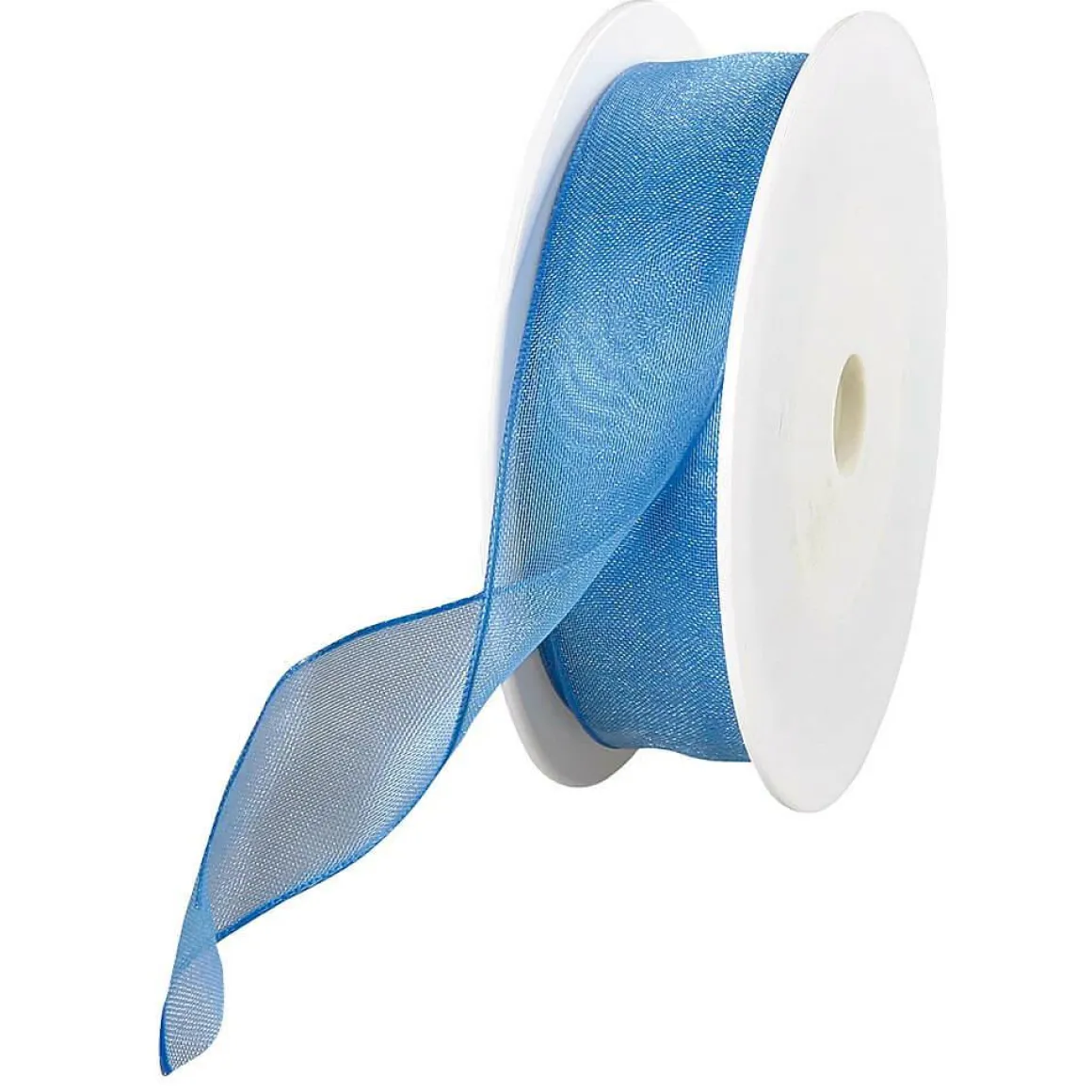 Cinta De Chifón Con Alambre, Color Azul Claro, Anchura 25 Mm