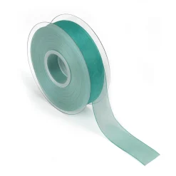 Cinta De Gasa Con Orillo 25mm X 50m Turquesa