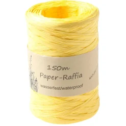 Cinta De Rafia Ecológica De Material Degradable 7 Mm 150 M Amarillo