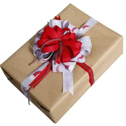 Cinta De Regalo Con Cordón Rojo/blanco 4 Mm 15 M