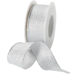 Cinta De Regalo "Glamour" 40 Mm X 20 M Plata