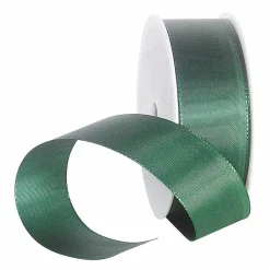 Cinta De Tafetán Con Orillo 40 Mm, 50 M, Verde Oscuro