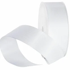 Cinta De Tafetán Con Orillo 40 Mm, 50 M, Blanca