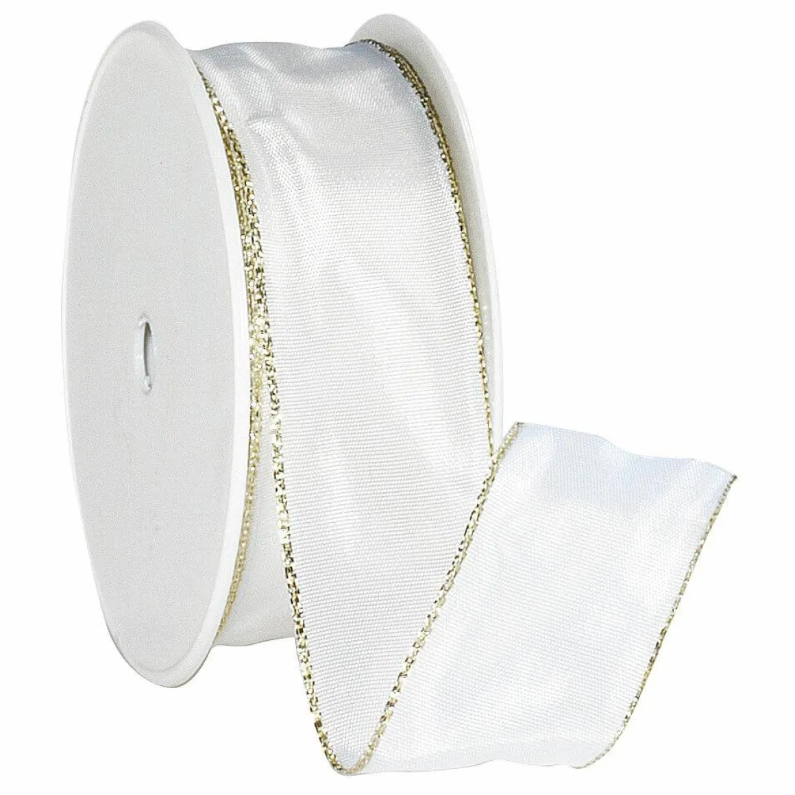 Cinta De Tela Con Borde De Alambre, Crema