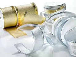 Cinta Regalo Plata 15 Mm Ancho 25 M