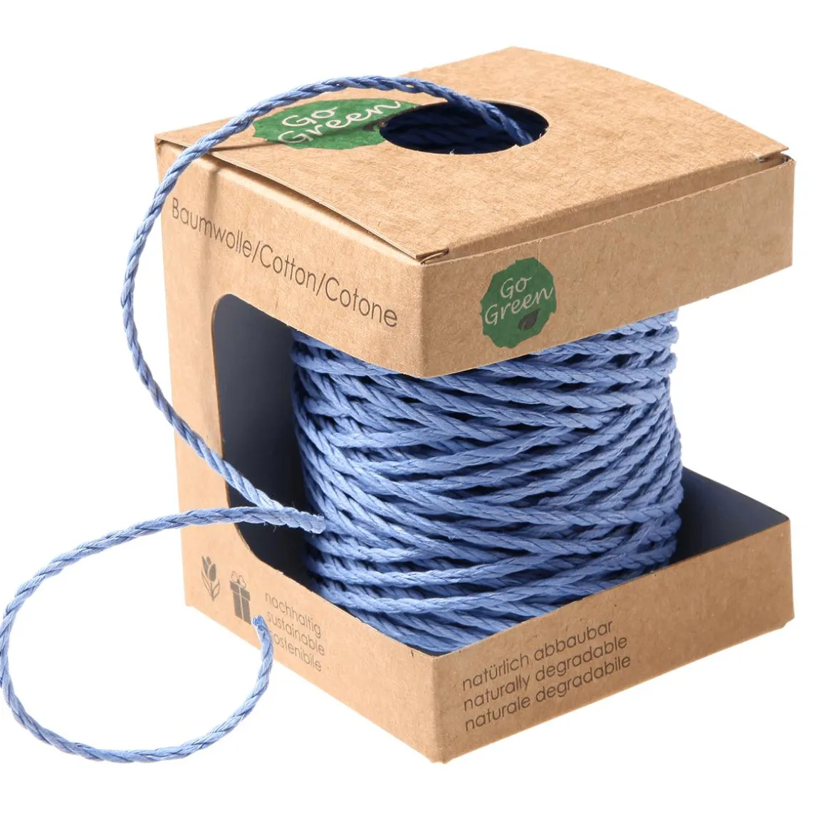 Cinta Rizadora EcCordón De Algodón Respetuoso Con El Medio Ambiente Hecho De Material Degradable 3 Mm 30 M Azul Claroológica De Material Degradable 10 Mm 100 M De Rojo