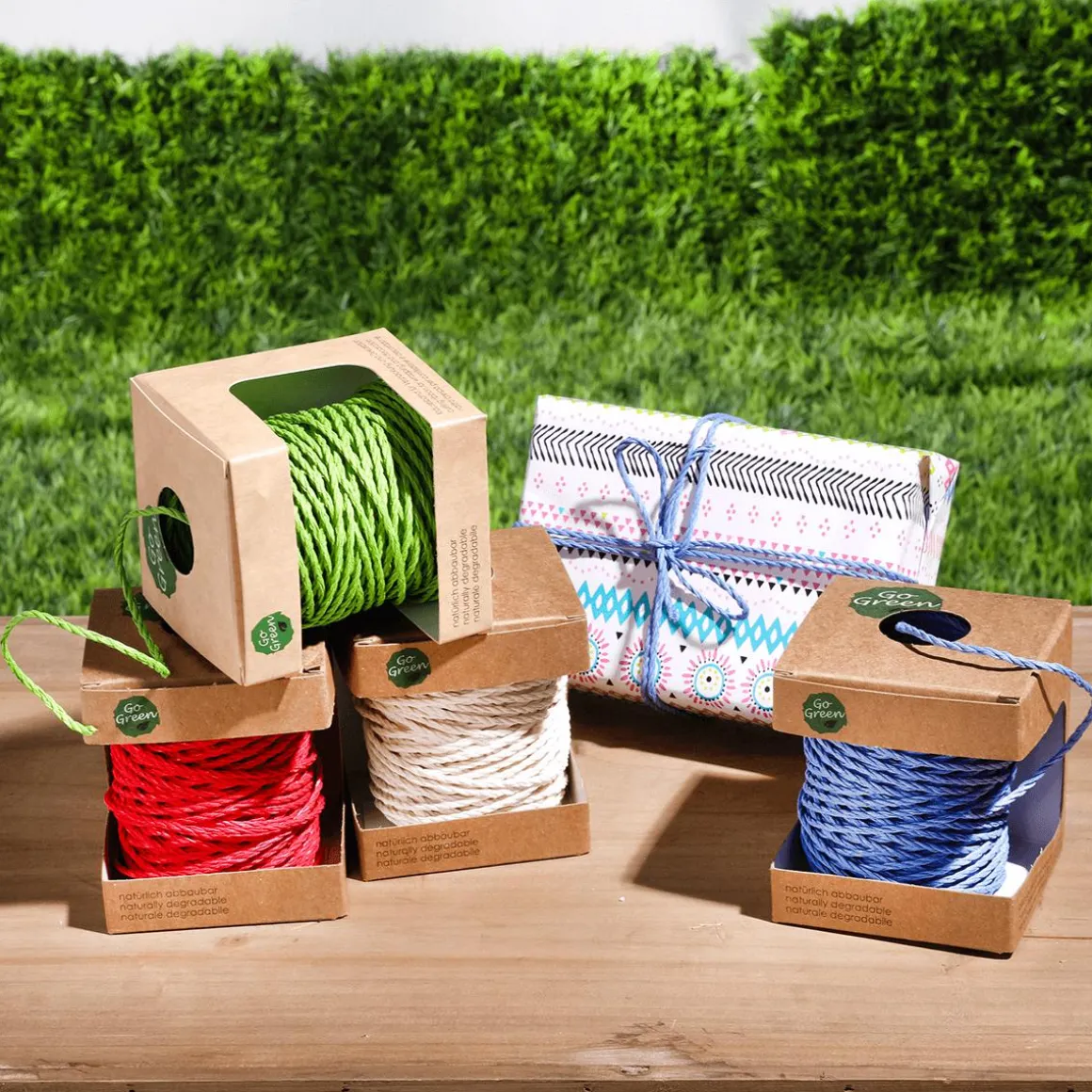 Cinta Rizadora EcCordón De Algodón Respetuoso Con El Medio Ambiente Hecho De Material Degradable 3 Mm 30 M Azul Claroológica De Material Degradable 10 Mm 100 M De Verde Manzana
