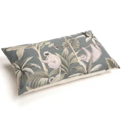 Cojín Decorativo Con Estampado De Perezosos 30 X 50 X 6 Cm Verde Crema