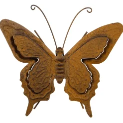 Colgador De Pared Decorativo Con Forma De Mariposa 4 X 20 X 23 Cm Marrón