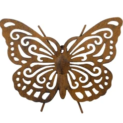 Colgador De Pared Vintage Con Forma De Mariposa Troquelada 4 X 20 X 23 Cm Marrón