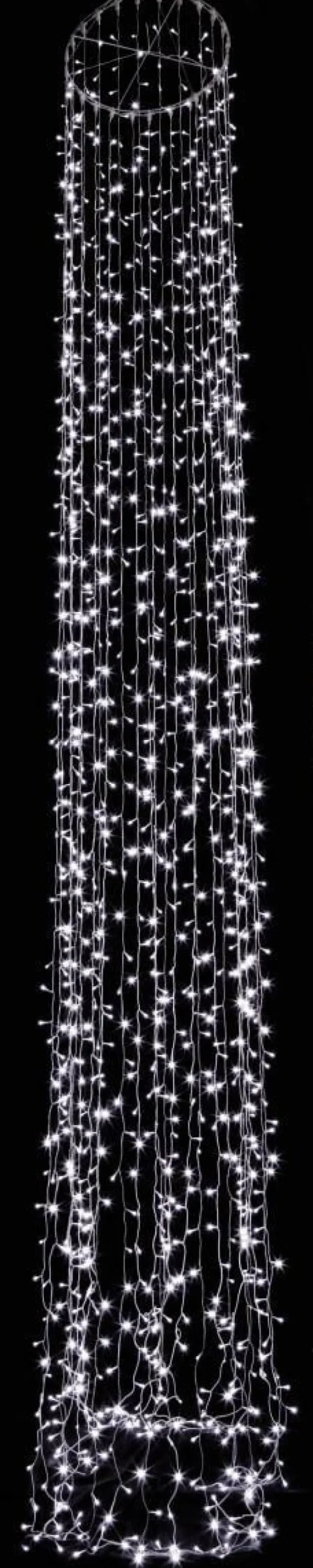 Colgante De Cadenas De Luces LED, Luz Blanca, 300 Cm, Ø 65 Cm