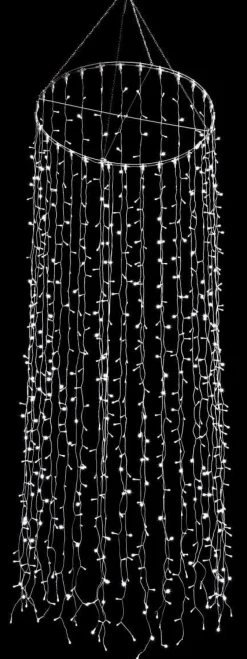 Colgante De Cadenas De Luces LED, Luz Blanca, 500 Cm, Ø 100 Cm