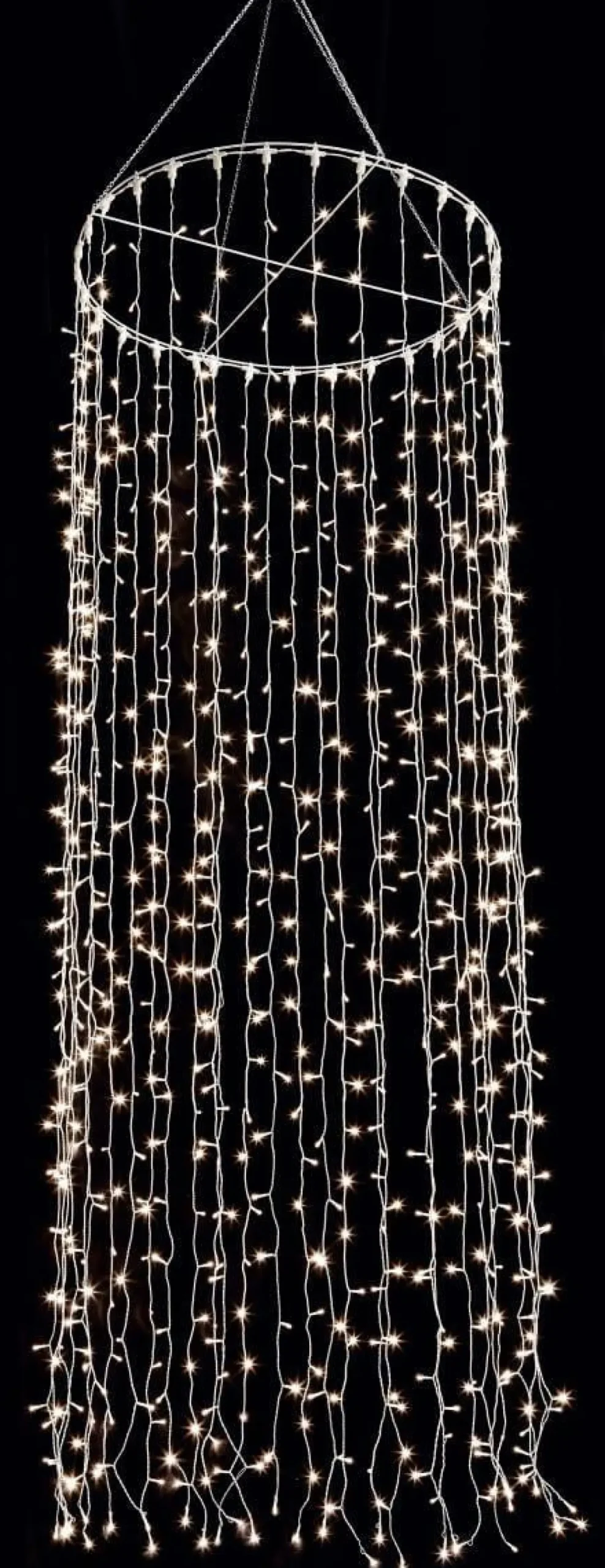 Colgante De Cadenas De Luces LED 24V Para Interiores, 1200 LED, 500 X 100 Cm