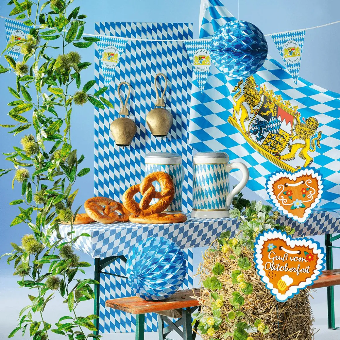 Colgante De Corazón De Cartón "Oktoberfest" Ø 30 Cm