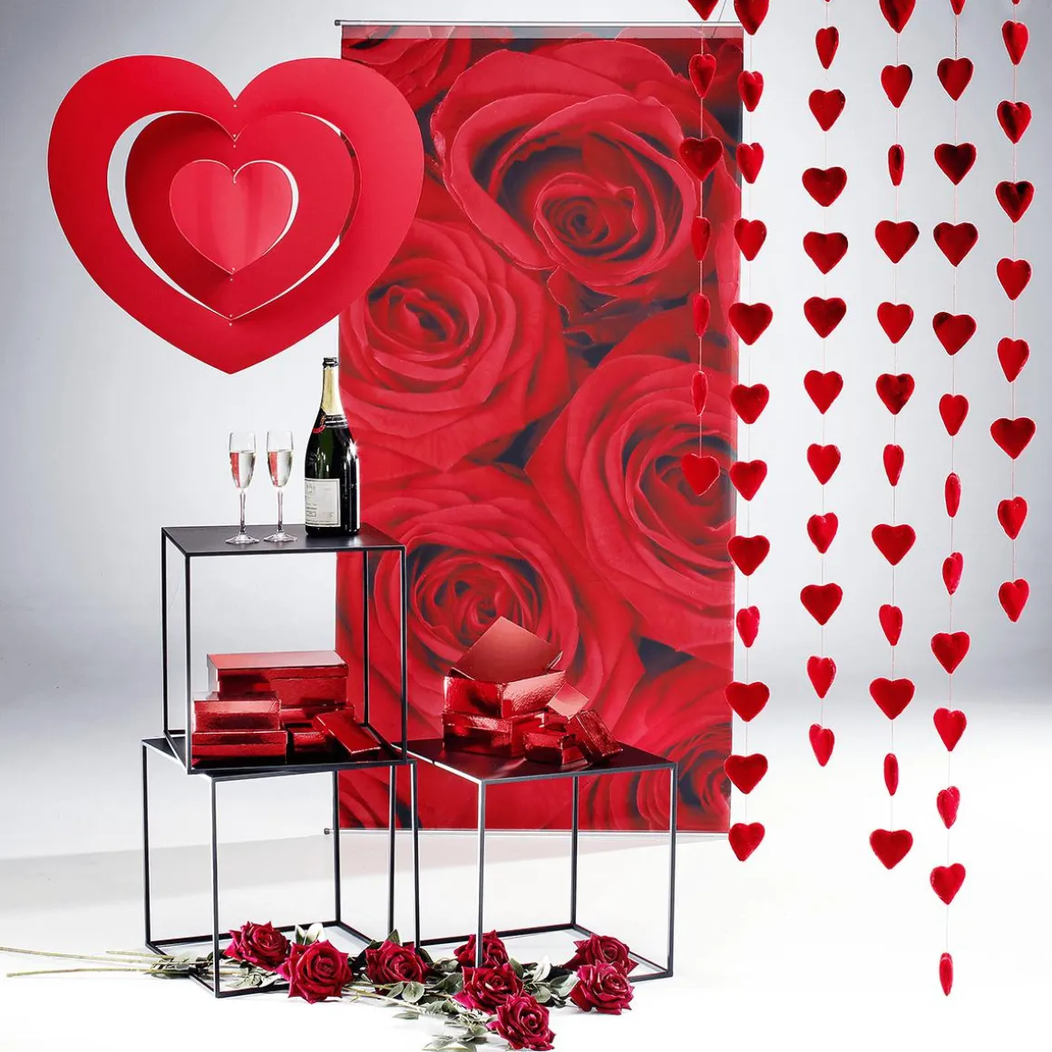 Colgante De Corazones XXL Ø 85 Cm, Poco Inflamable