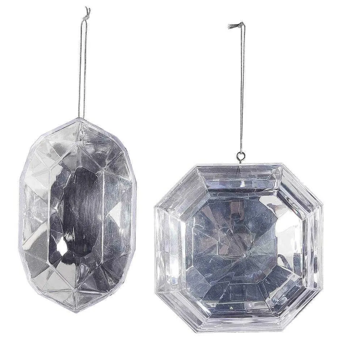 Colgante De Diamantes Plata 2 Piezas