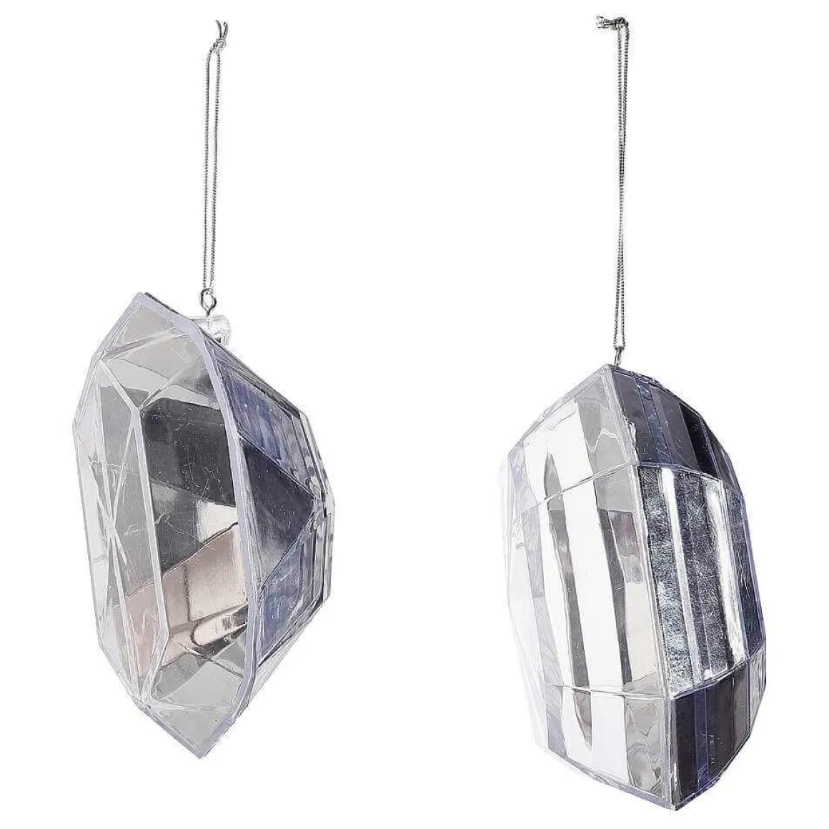 Colgante De Diamantes Plata 2 Piezas