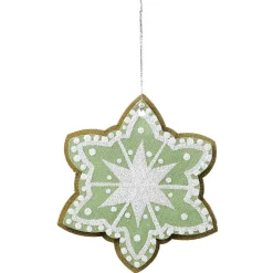 Colgante De Navidad Estrella De Jengibre 14 Cm Ø 4 Piezas