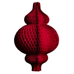 Colgante De Papel De Nido De Abeja Adorno Rojo, Longitud 45 Cm