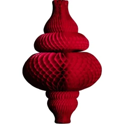 Colgante De Papel De Nido De Abeja Adorno Rojo, Longitud 67 Cm