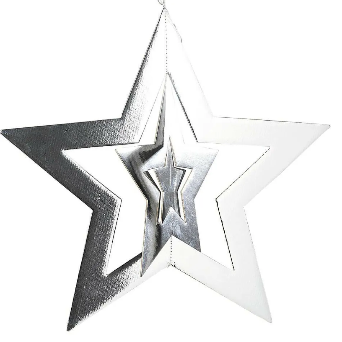 Colgante Estrella Decorativa Plata, Ø 48 Cm