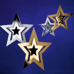 Colgante Estrella Decorativa Dorado, Ø 68 Cm
