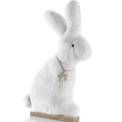 Conejito De Peluche Deco, Blanco, 57 Cm De Altura