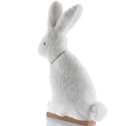 Conejito De Peluche Deco, Blanco, 57 Cm De Altura
