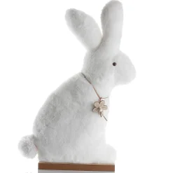 Conejito De Peluche Deco, Blanco, 57 Cm De Altura