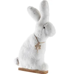 Conejito De Peluche Deco, Blanco, 57 Cm De Altura