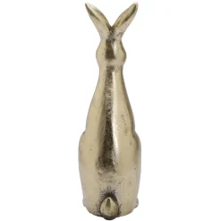 Conejo De Pascua De Cerámica Dorada 33 Cm