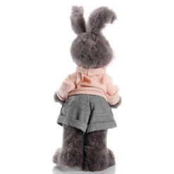 Conejo De Pascua De Peluche Deco De 40 Cm De Altura, Gris